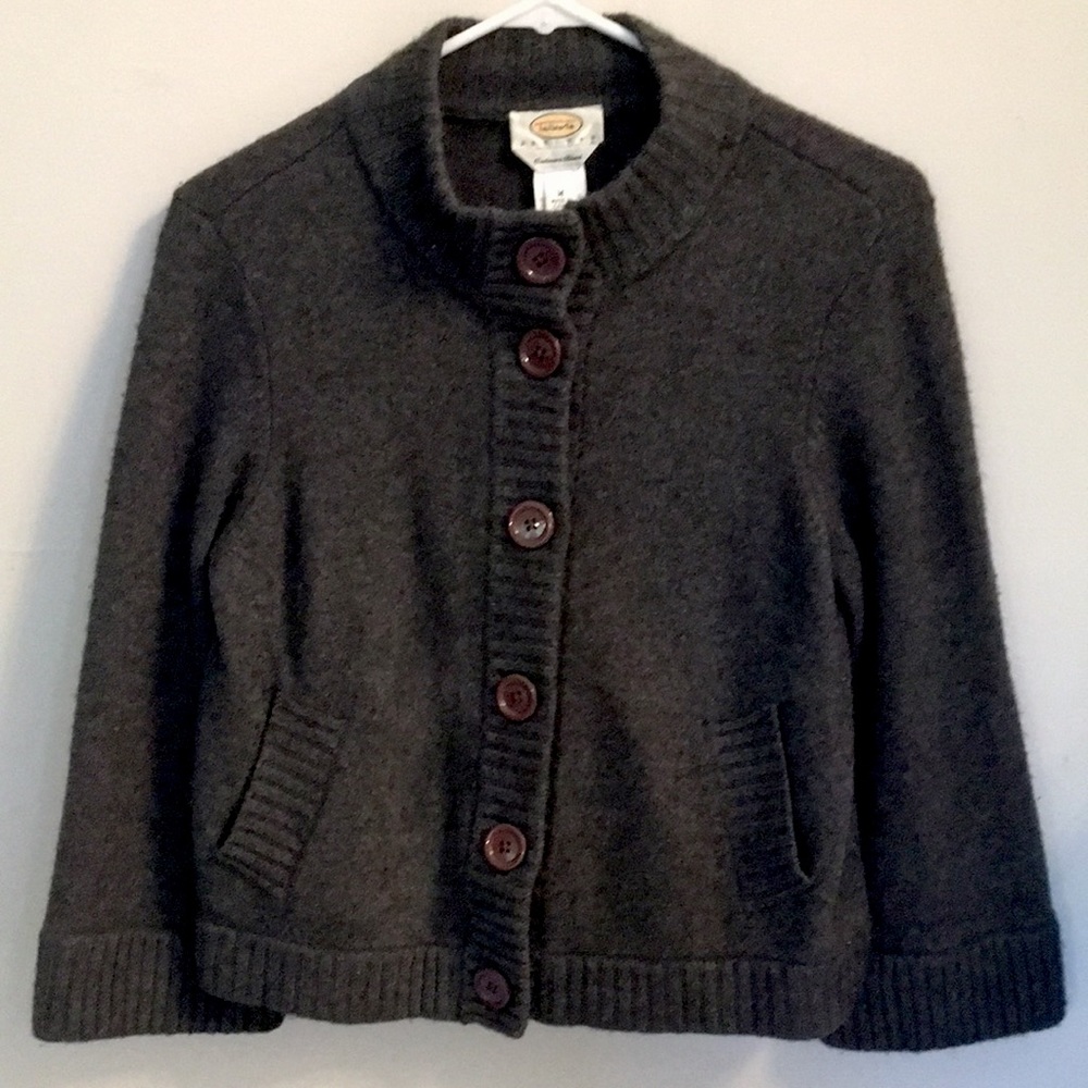 Talbots Petite Merino/Cashmere Cardigan Jacket